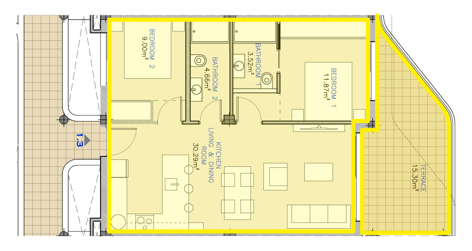 Plano pavimento interior